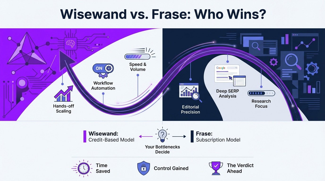 Comparison between Wisewand and Frase SEO content tools